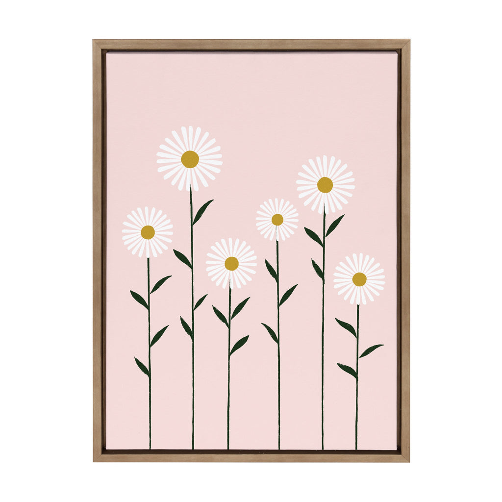 Sylvie Daisies Framed Canvas by Duchess Plum