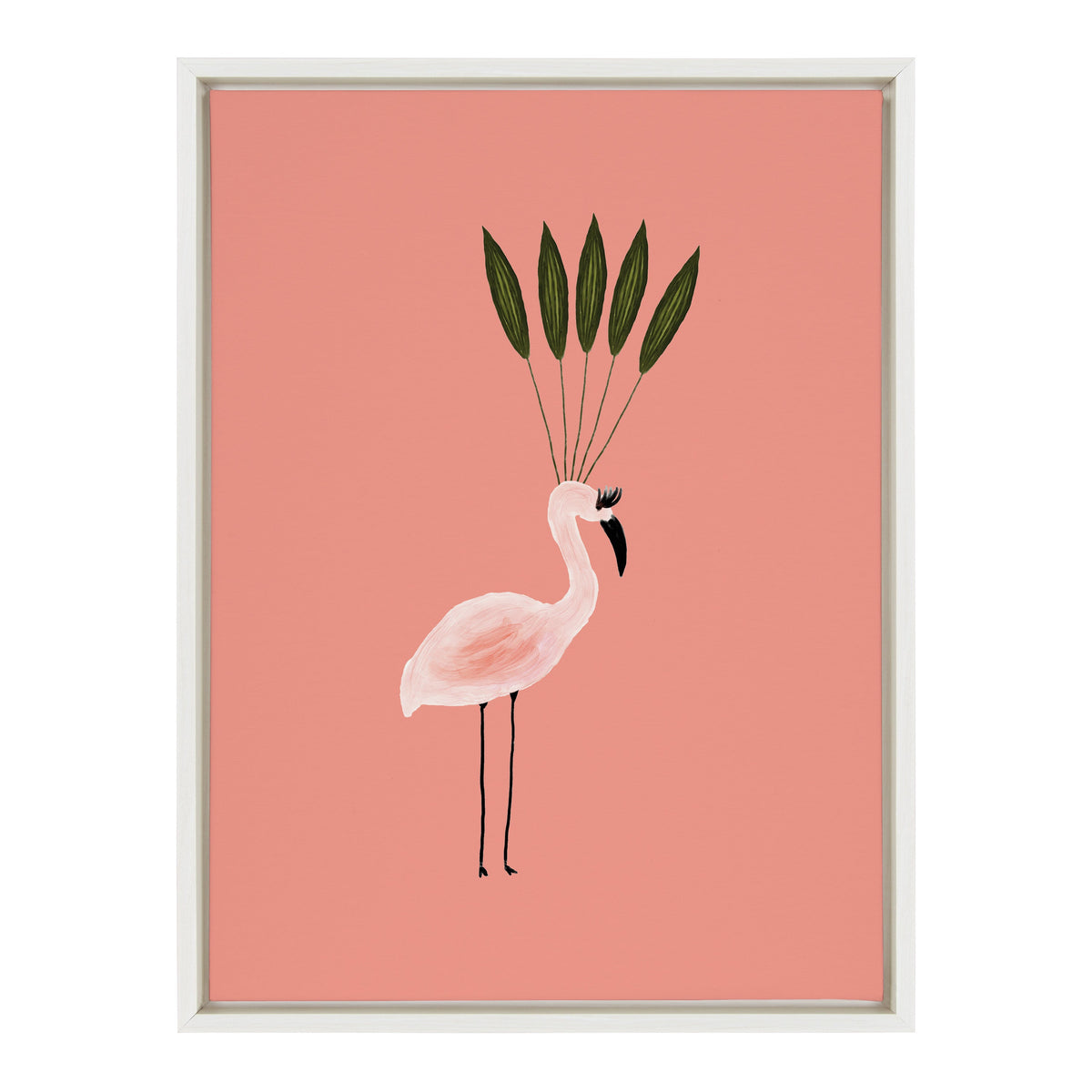 Sylvie Leaf Crown Framed Canvas by Kendra Dandy