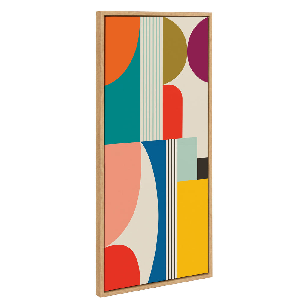 Sylvie Mid Century Modern Pattern Framed Canvas by Rachel Lee of My Dream Wall