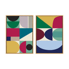 Sylvie MCM Pattern 10 and 11 Framed Canvas by Rachel Lee of My Dream Wall
