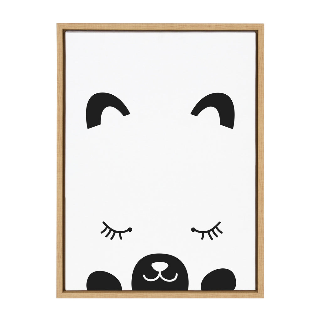 Sylvie Modern Baby Bear Framed Canvas by Rachel Lee of My Dream Wall
