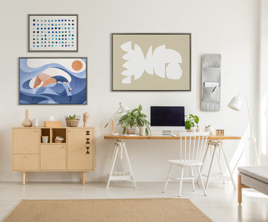 Sylvie Meditation 5 Framed Canvas by Kelly Knaga