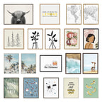 Sylvie Modern Line Abstract 3 and 4 Black and White Framed Canvas by The Creative Bunch Studio