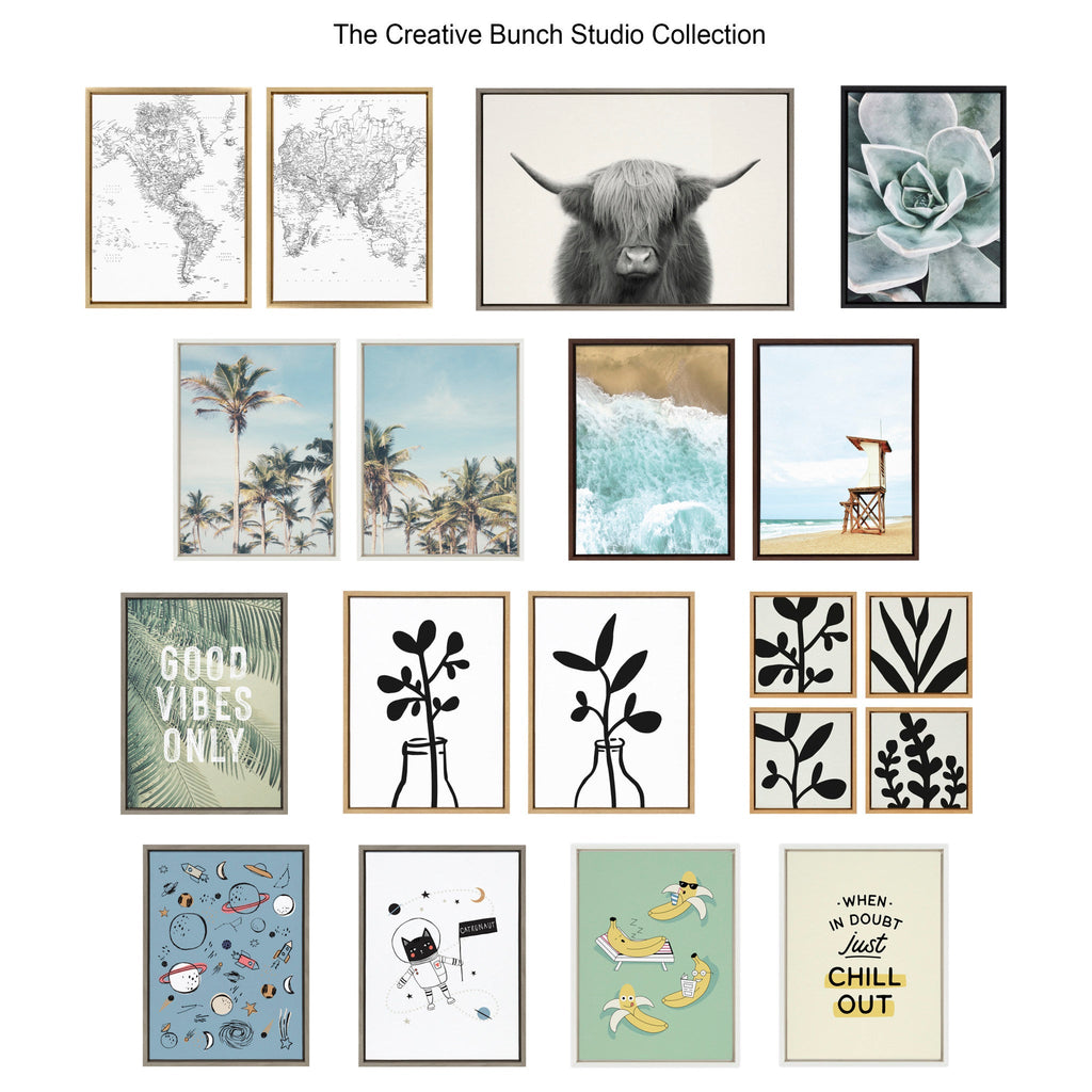 Sylvie Lush Green Forest on a Foggy Day Framed Canvas Set by The Creative Bunch Studio