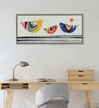 Sylvie Family Tree 3 Birds Framed Canvas by Rachel Lee of My Dream Wall