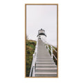 Sylvie Maine Lighthouse Framed Canvas by Patricia Hasz