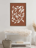 Sylvie HB Bird Branch Wreath Framed Canvas by Hannah Beisang