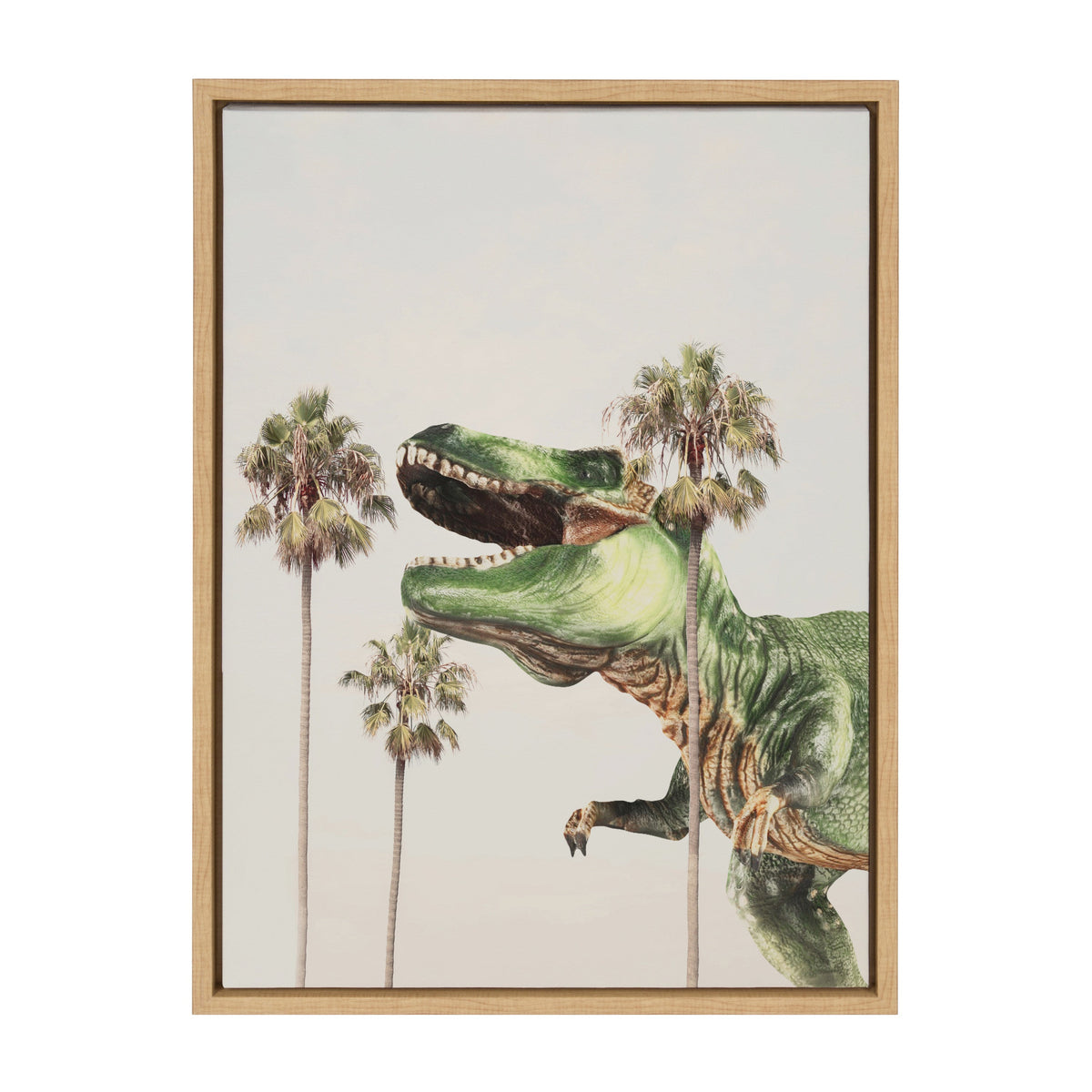 Sylvie Dinosaur Framed Canvas by July Art Prints