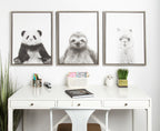 Sylvie Sloth Framed Canvas by Simon Te Tai