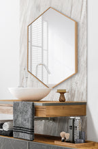 Rhodes Framed Hexagon Wall Mirror