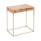 Karlsen Wood and Metal Slim Side Table
