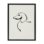 Sylvie 1023 Dachshund Framed Canvas by Teju Reval of SnazzyHues