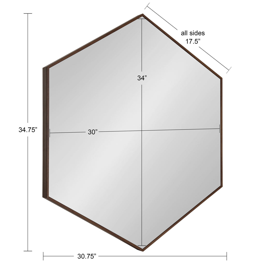 Rhodes Framed Hexagon Wall Mirror