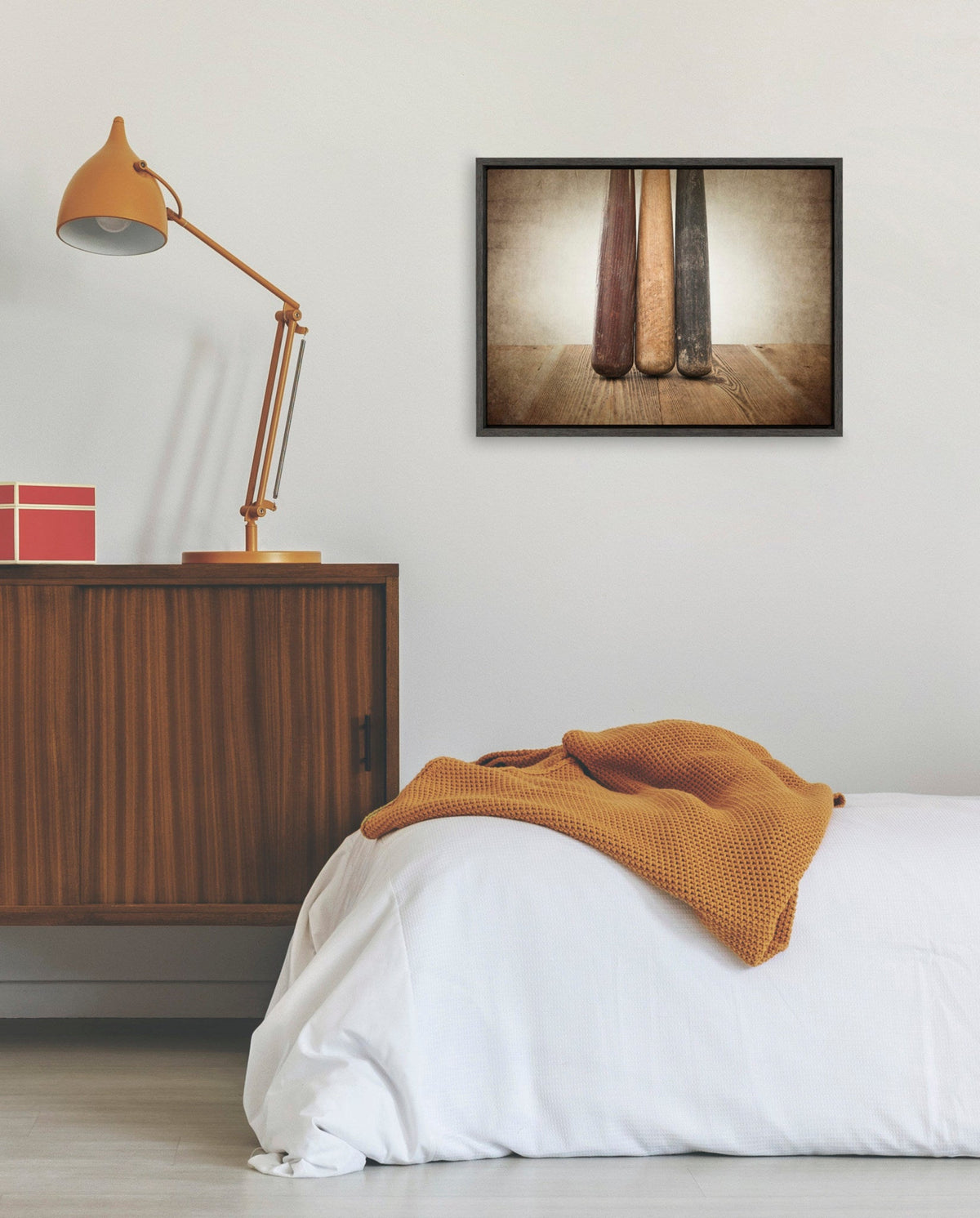 Sylvie Three Vintage Bats Framed Canvas by Shawn St. Peter