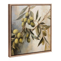 Sylvie Beaded Olive Tree Framed Canvas by The Creative Bunch Studio