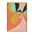 Sylvie Retro Floral 4 Framed Canvas by Alicia Bock