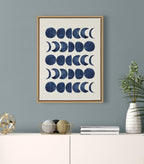 Sylvie Moon Phases Framed Canvas by Teju Reval of SnazzyHues