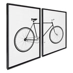 Sylvie Bicycle Framed Canvas by Simon Te of Tai Prints