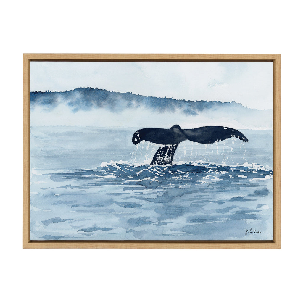 Sylvie Whale Watching Framed Canvas by Julie Maida