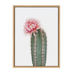 Sylvie Pink Cactus Flower Framed Canvas by Amy Peterson Art Studio