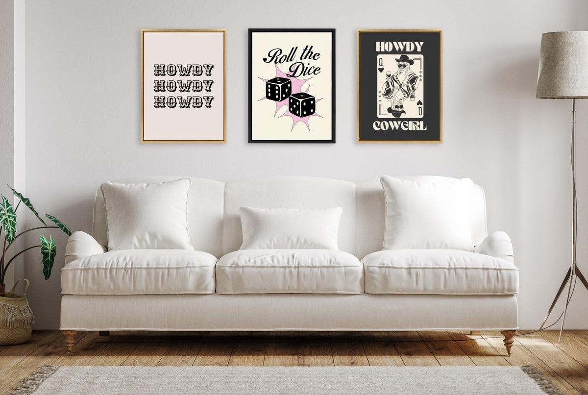 Sylvie Howdy Western Framed Canvas by Honey Island Studio