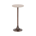 Baronet Round Marble and Metal Table