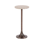 Baronet Round Marble and Metal Table
