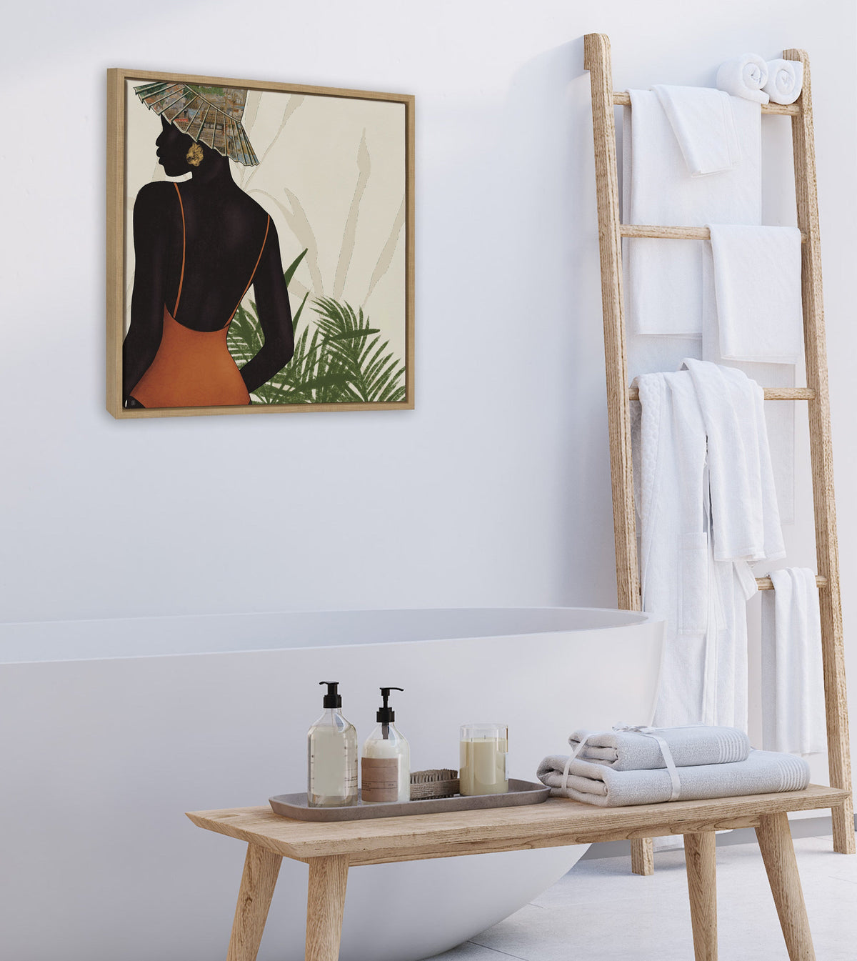 Sylvie So So Tropical Framed Canvas by Mary Joak