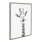 Sylvie Giraffe Framed Canvas by Simon Te of Tai Prints