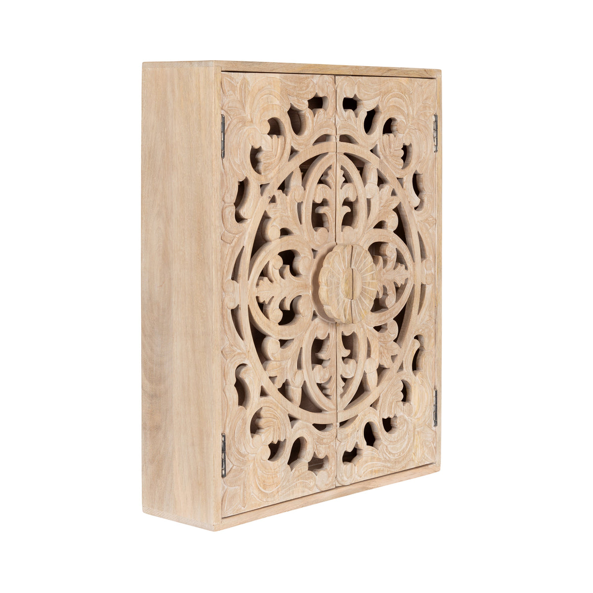 Saanvi Carved Wood Wall Cabinet