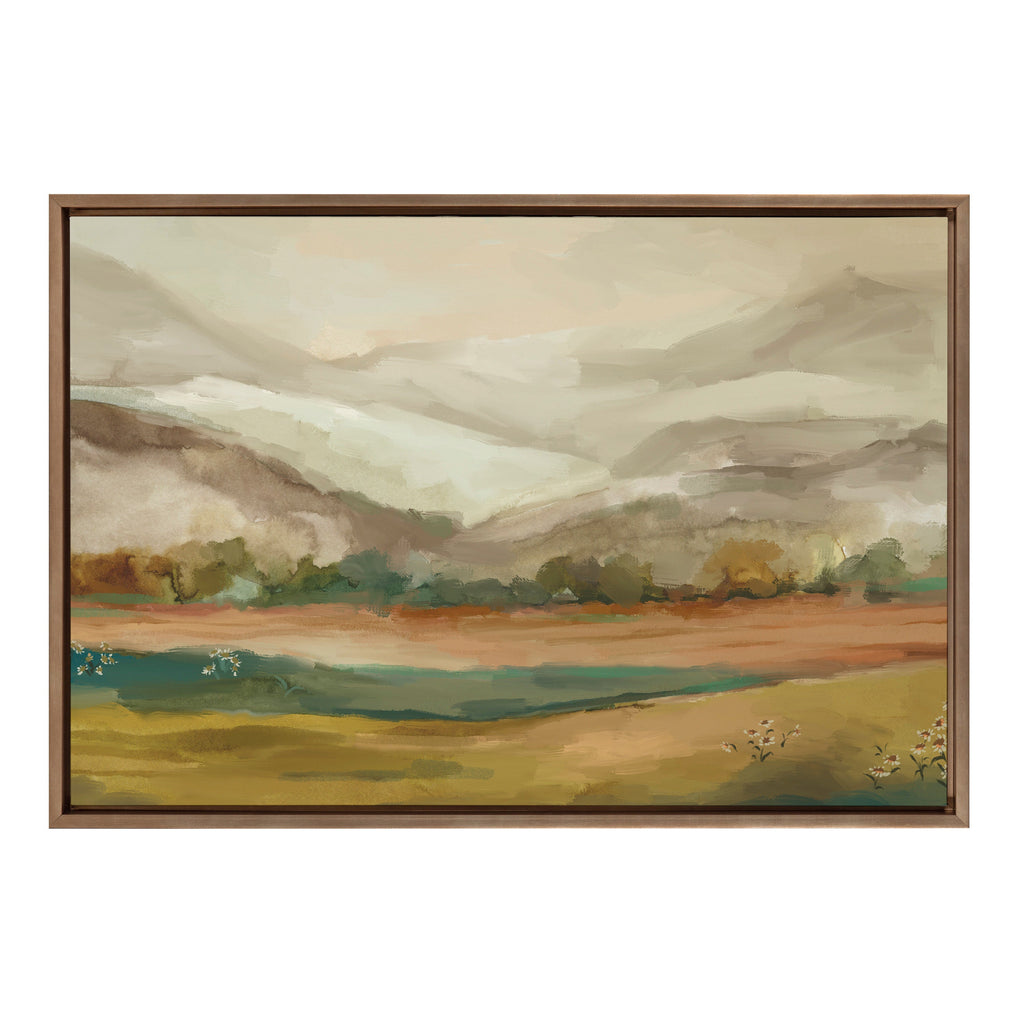 Sylvie Mountainscape Framed Canvas by Annie Quigley
