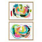 Sylvie Joy No 1 and 2 Framed Canvas Art Set by Erika Wynn