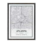 Sylvie Atlanta Modern Map Framed Canvas by Jake Goossen