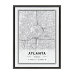 Sylvie Atlanta Modern Map Framed Canvas by Jake Goossen