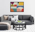 Sylvie Mid Century Modern Pattern Framed Canvas by Rachel Lee of My Dream Wall