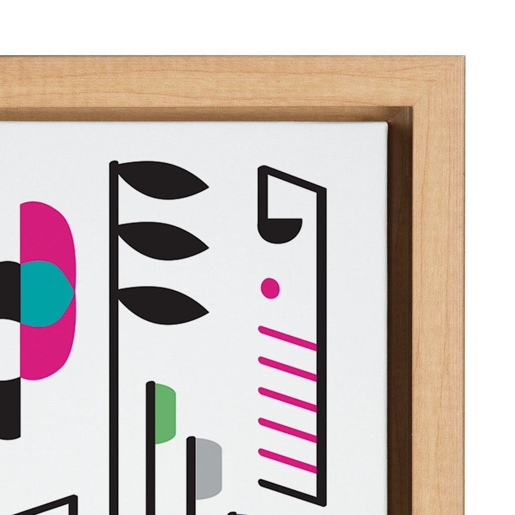Sylvie Music Notes Framed Canvas By Rachel Lee of My Dream Wall