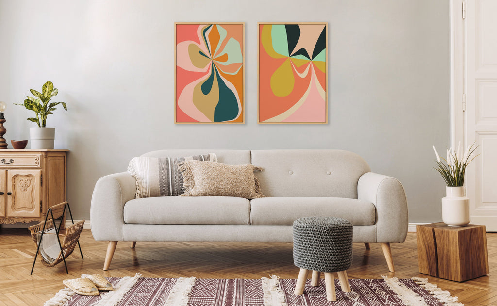 Sylvie Morning Hibiscus Framed Canvas by Alicia Bock