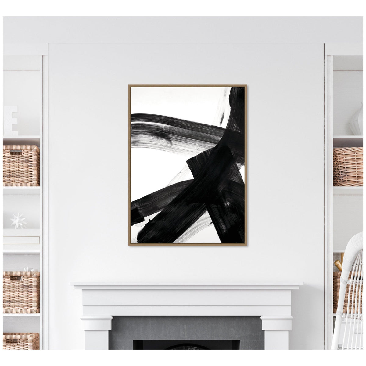 Black Mark No. 2 by Amy Lighthall Framed Canvas Wall Art Print