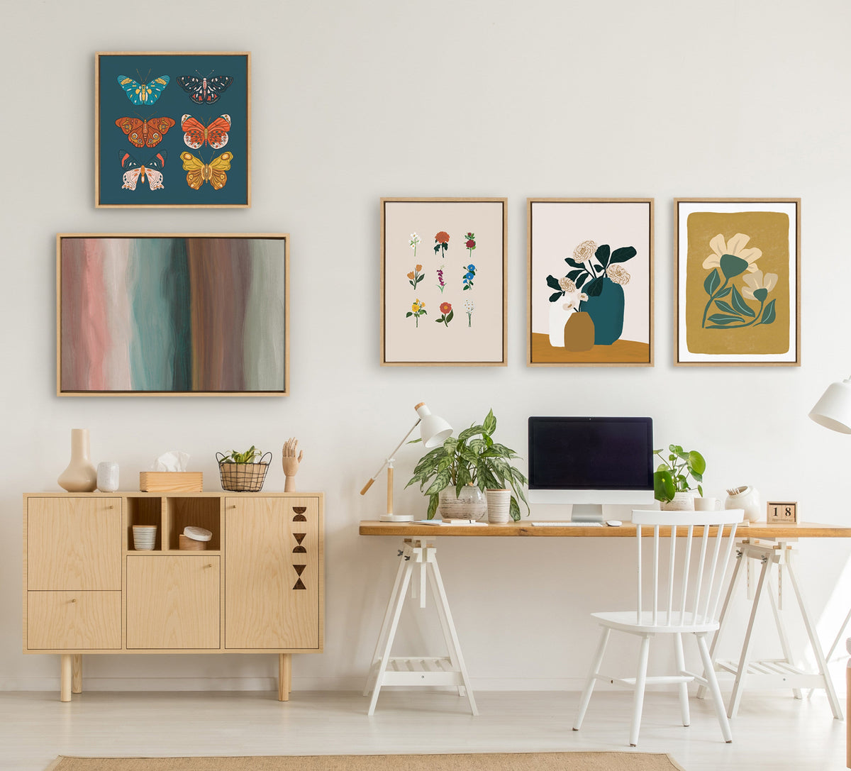 Sylvie Stillness Framed Canvas by Oris Eddu