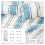 Stripe & Ocean Story Coastal Quilt Set - New Castle Collection