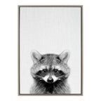 Sylvie Raccoon Framed Canvas by Simon Te Tai