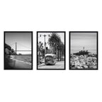Sylvie San Francisco Black and White Framed Canvas Art Set by Crystal Lynn Collins