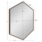 Rhodes Framed Hexagon Wall Mirror