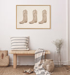 Sylvie Cowboy Boots Landscape Framed Canvas by Honey Island Studio