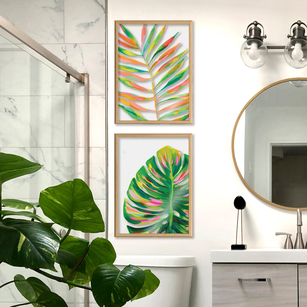 Blake Monstera Framed Printed Art by Jessi Raulet of Ettavee