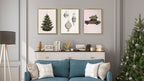 Sylvie Grandmas Tree Green Framed Canvas by Valerie McKeehan of Lily and Val, Gold 18x24