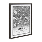 Sylvie London Modern Map Framed Canvas by Jake Goossen
