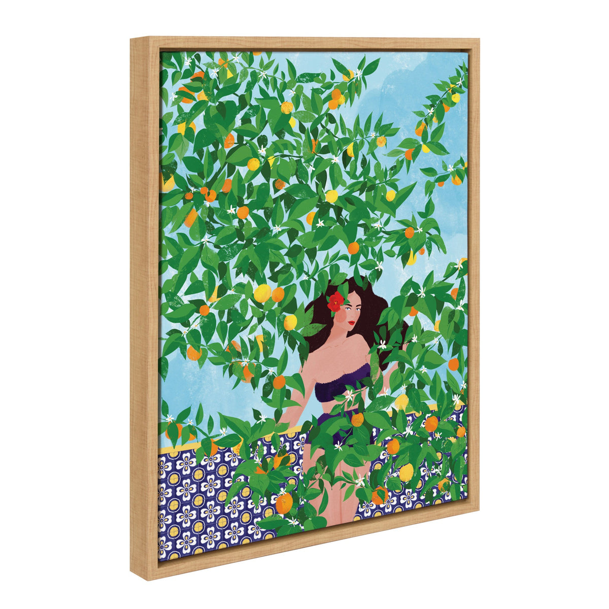 Sylvie Sevilla Girl Framed Canvas by Maja Tomljanovic