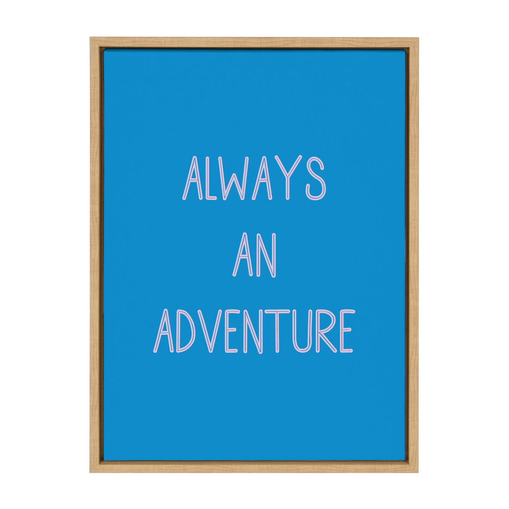 Sylvie Always an Adventure Framed Canvas by Apricot and Birch