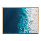 Sylvie Seascape of Splashing Waves Framed Canvas by The Creative Bunch Studio